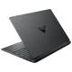 HP Victus Gaming 15-fa2036nt C52QWEA 014 koyu gri oyuncu laptop, açık kapakla klavye görünümlü
