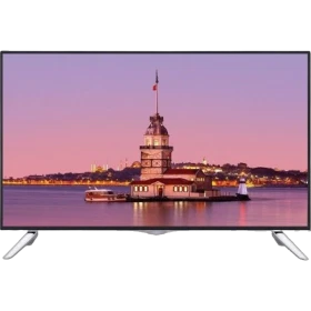 Vestel 48FA8500 Full HD FHD TV, Kız Kulesi manzarası gösteren ince siyah LED televizyon