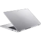 Acer Aspire Go 15 AG15-71P-75MM gümüş iş ve ofis laptopu, yarı açık kapaklı arka ve yan açıdan görünüm