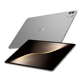 Honor MagicPad 3 12 GB 256 GB gri oyuncu tablet, arka kapağı ve katlanır ekran görünümü.