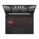 ASUS TUF Gaming A15 2023 FA507NOR-LP107 koyu gri oyuncu laptop klavye ve ekrana yakın görünüm