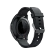 Tecno Watch 3 siyah akıllı saat, yuvarlak ekranı ve ayarlanabilir silikon kayışıyla önden ve arkadan görünür.