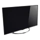 Sunny 65 inç Full HD Smart TV, siyah ekranı ve oval ayak tasarımıyla önden görünüm