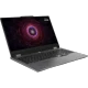 Gri Lenovo LOQ 15ARP9 83JC00FKTR CD60 oyuncu laptop, açık ekranda önden açılı görünümde