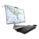 Acer Aspire C22-865 masaüstü bilgisayar, siyah klavye ve fareyle birlikte önden görünüm