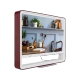 Vestel 24HA9520RB HD Ready LED televizyon, kırmızı beyaz çerçevesi ve mutfak rafı ekranıyla