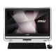MSI PRO 22E 7M-049XTR masaüstü bilgisayar, beyaz çerçeveli ekranı ve siyah klavye-mouse setiyle