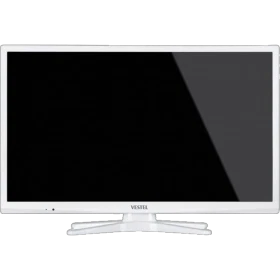 Vestel 24HB5100B HD Ready LED televizyon, beyaz çerçevesi ve ayaklı tasarımıyla önden görünür