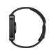 Xiaomi Redmi Watch 6 Active siyah akıllı saatin yandan görünümü, kavisli kasa ve siyah silikon kordon