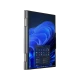 Gri ThinkPad X1 G10 Aura Edition 2'si 1 arada laptop, katlanabilir ekranıyla dikey kullanım pozisyonunda