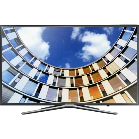 Samsung 49M6000 Full HD FHD LED televizyon, şehir manzaralı ekran ve genel siyah tasarım