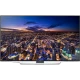 Samsung 85HU7590 Ultra HD 4K TV siyah çerçeveli ekranda şehir manzarası gösteren vitrin televizyonu