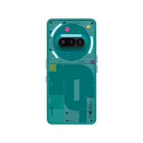 Nothing Phone 3a Community Edition turkuaz akıllı telefon, arka yüzey ve üçlü kamera tasarımıyla önden görünüm