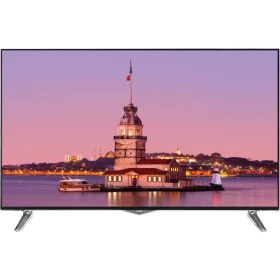 Vestel 40UA9300 Ultra HD 4K LED televizyon, İstanbul Kız Kulesi manzarasını gösteren ince çerçeveli ekran
