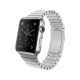 Apple Watch 42 mm gümüş paslanmaz çelik kasa ve baklalı bilezikli akıllı saat, siyah kadran