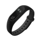 Xiaomi Mi Band 2 siyah akıllı bileklik, dijital ekranı ve ayarlanabilir silikon kayışıyla görünür halde