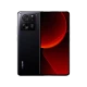 Siyah Xiaomi 13T akıllı telefon, ön ekran ve arka kamera modülüyle önden-arkadan vitrin görünümü