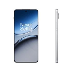 OnePlus Nord 4 gümüş akıllı telefon, ön ekran ve ince yan profil görünümü