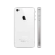Beyaz Apple iPhone 4S akıllı telefonun arka yüzü ve yan profili, kamera ve ses tuşları görünür