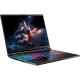 Acer Nitro V 16S AI ANV16S-61-R7EJ siyah oyuncu laptop, açık ekranda RGB aydınlatmalı klavye ile önden görünüm