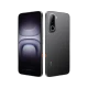 Siyah Infinix Hot 70 akıllı telefonun ön ekranı ve arka yüzeyi, ana vitrin ürün görünümü