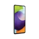 Samsung Galaxy A52 siyah akıllı telefon, önden görünüm, ince çerçeveli ekran ve delikli ön kamera