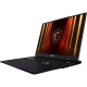 MSI Raider A18 HX A9WHG-266TR siyah oyuncu laptop; RGB klavye ve ejderha amblemi görünen açılı ekran.