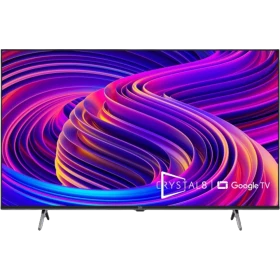 Beko B75 D 895 A Ultra HD 4K TV, renkli ekranı ve ayaklı ince siyah tasarımıyla önden görünüm