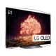 LG OLED77B16LA Ultra HD 4K OLED televizyon ekranda alev ve “LG OLED” yazısı görünüyor