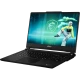 MSI Cyborg 15 Max C13WF-065XTR oyuncu laptopu, Platinum renk; oyun temalı ekran görünümüyle açık kasa.