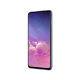 Samsung Galaxy S10e siyah akıllı telefon, tam ekran tasarım ve ön kamera deliğiyle önden görünüm