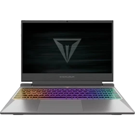 Casper Excalibur G880.1362-BFA0X-C gri oyuncu laptop, RGB ışıklı klavye ve açık ekran görünümü