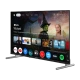 Arçelik A 743 C Ultra HD 4K LED televizyon, siyah ekranı ve gümüş ayaklarıyla önden görünüm