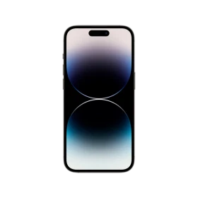 Apple iPhone 14 Pro Max siyah akıllı telefon, ön yüz ekran ve Dynamic Island detayıyla önden görünüm