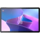 Lenovo Tab P11 Pro gri oyuncu tablet; ekranda 10 08 saat ve renkli arayüz görünüyor.
