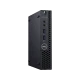 Dell OptiPlex 3070 N005O3070MFF_U siyah mini masaüstü bilgisayar, ön panelinde USB bağlantılarıyla.