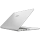 MSI Modern 14 C11M-216XTR gri ultrabook laptop, yan bağlantı portları görünümünde açık kapaklı tasarım