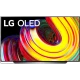 LG OLED65CS6LA Ultra HD 4K OLED televizyon, canlı renkli soyut ekran tasarımıyla vitrinde sergileniyor