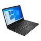 HP 14s-fq0011nt 2L1C0EA siyah iş ve ofis laptopu açık ekranlı klavye görünümü