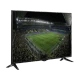 Vestel 43FB1907 Fenerbahçe Full HD LED televizyon, stadyum ve futbol maçı görüntüsüyle siyah tasarımda