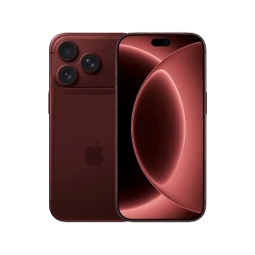 Apple iPhone 18 Pro Max kırmızı akıllı telefon, ön ekran ve üç kameralı arka tasarımıyla ana vitrin görünümü