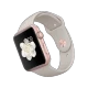 Apple Watch Sport 42 mm pembe altın alüminyum kasalı, taş rengi spor kordonlu akıllı saat