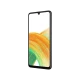 Samsung Galaxy A33 siyah akıllı telefon, ön yüz ekranı açık, ince çerçeveli tasarım ve damla çentik detaylı