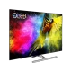 Grundig 65 GO 990A Ultra HD 4K OLED TV, renkli papağan görüntüsü ve gümüş ayaklı tasarım