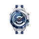 Huawei Watch Ultimate 2 Mavi akıllı saat, mavi kadranı ve beyaz-mavi kayışıyla önden görünür.
