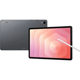 Samsung Galaxy Tab S11 5G gri tablet, 256 GB depolama; arkada ve önde ekranlı vitrin görünümü