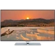 Vestel 43FB8500 Full HD LED televizyon, gün batımı manzaralı ekranı ve siyah çerçevesiyle gümüş ayaklı model