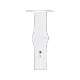 Apple Watch Series 2 38 mm gümüş paslanmaz çelik kasa ve beyaz spor kordon görünümü