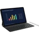 Huawei MatePad C7 mat gri öğrenci tableti; grafik ekranı görünen klavye destekli kullanım görünümü