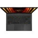 MSI Stealth A16 AI+ A3XWHG-062TR siyah oyuncu laptop, arka aydınlatmalı klavye ve geniş ekran görünümü